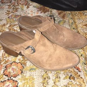 suede leather bohemian boho clog slip ons